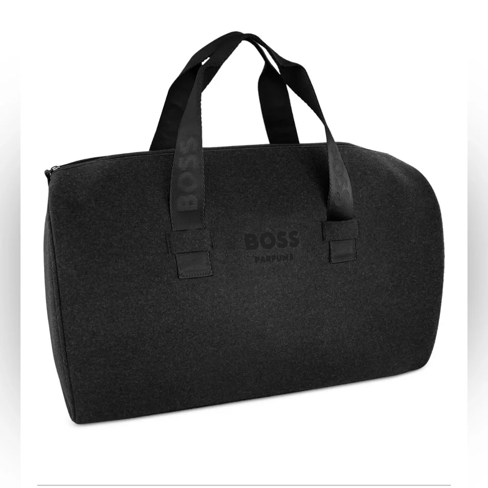 boss travel bag men's Hugo Boss | Bags | Brand New Hugo Boss Logo Wool Blend Unisex Weekender Duffle  Travel Bag Dark Gray
